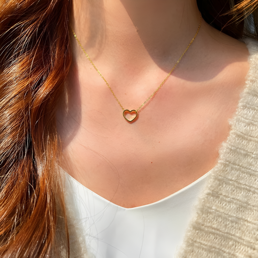 Dainty Hearts Gold Necklace – Minimal Elegance OSL28