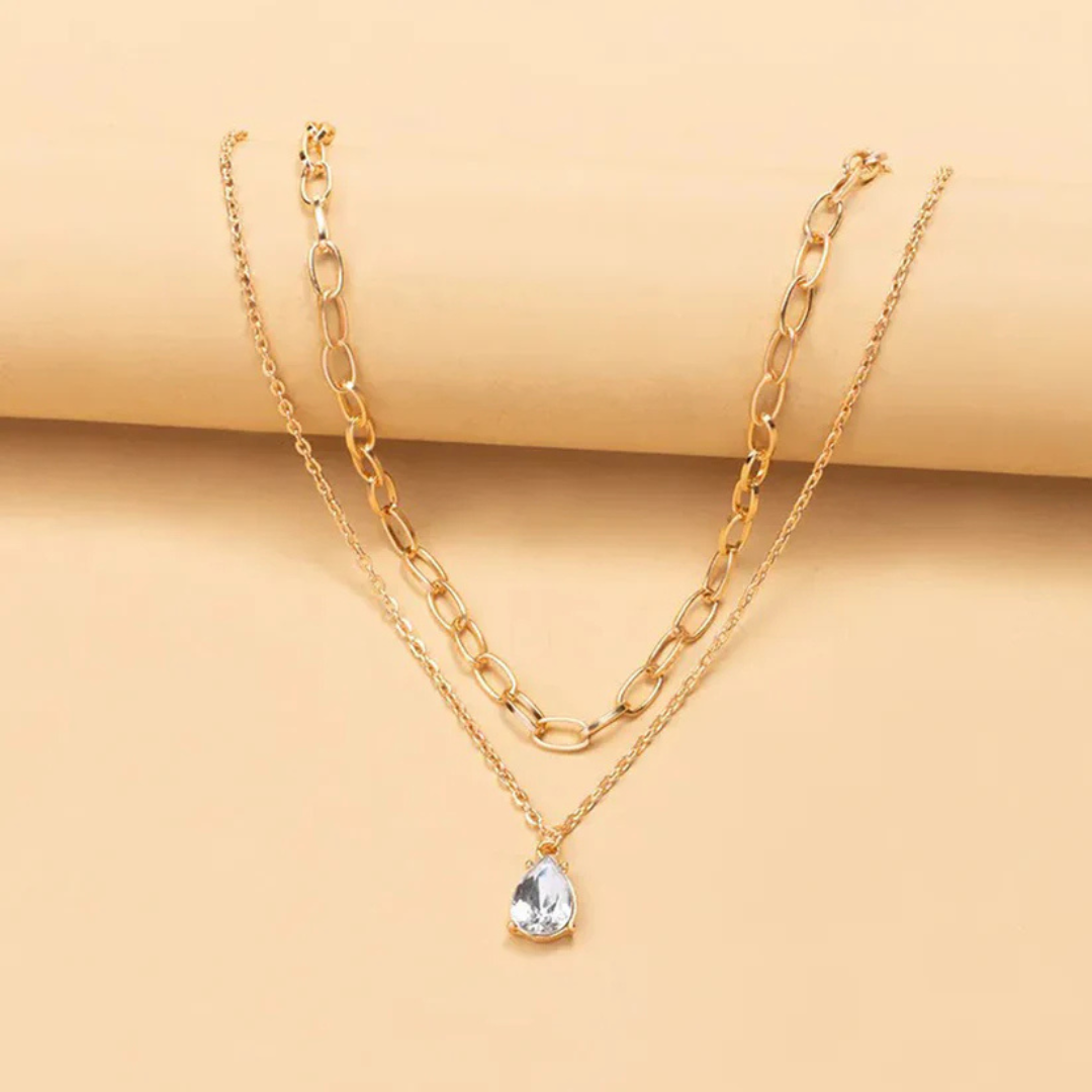 Avianna Pearl Accent Necklace – Gold Finish OSL27