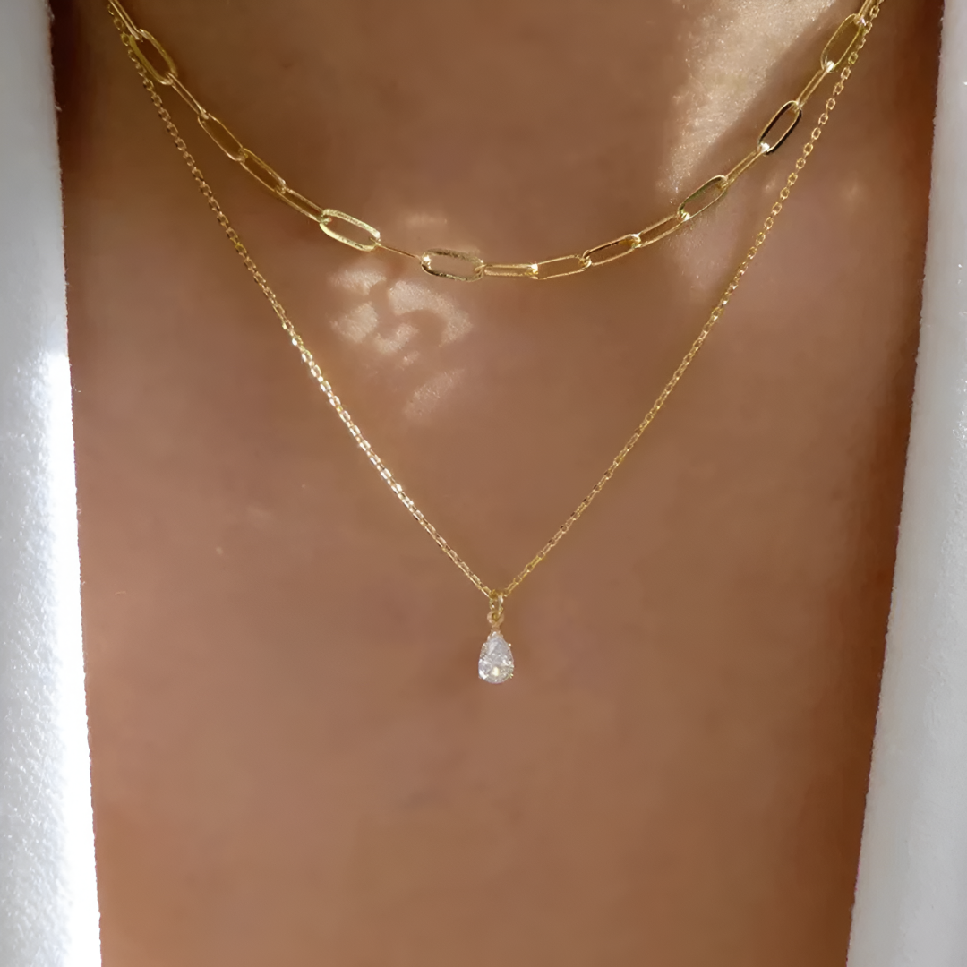 Avianna Pearl Accent Necklace – Gold Finish OSL27