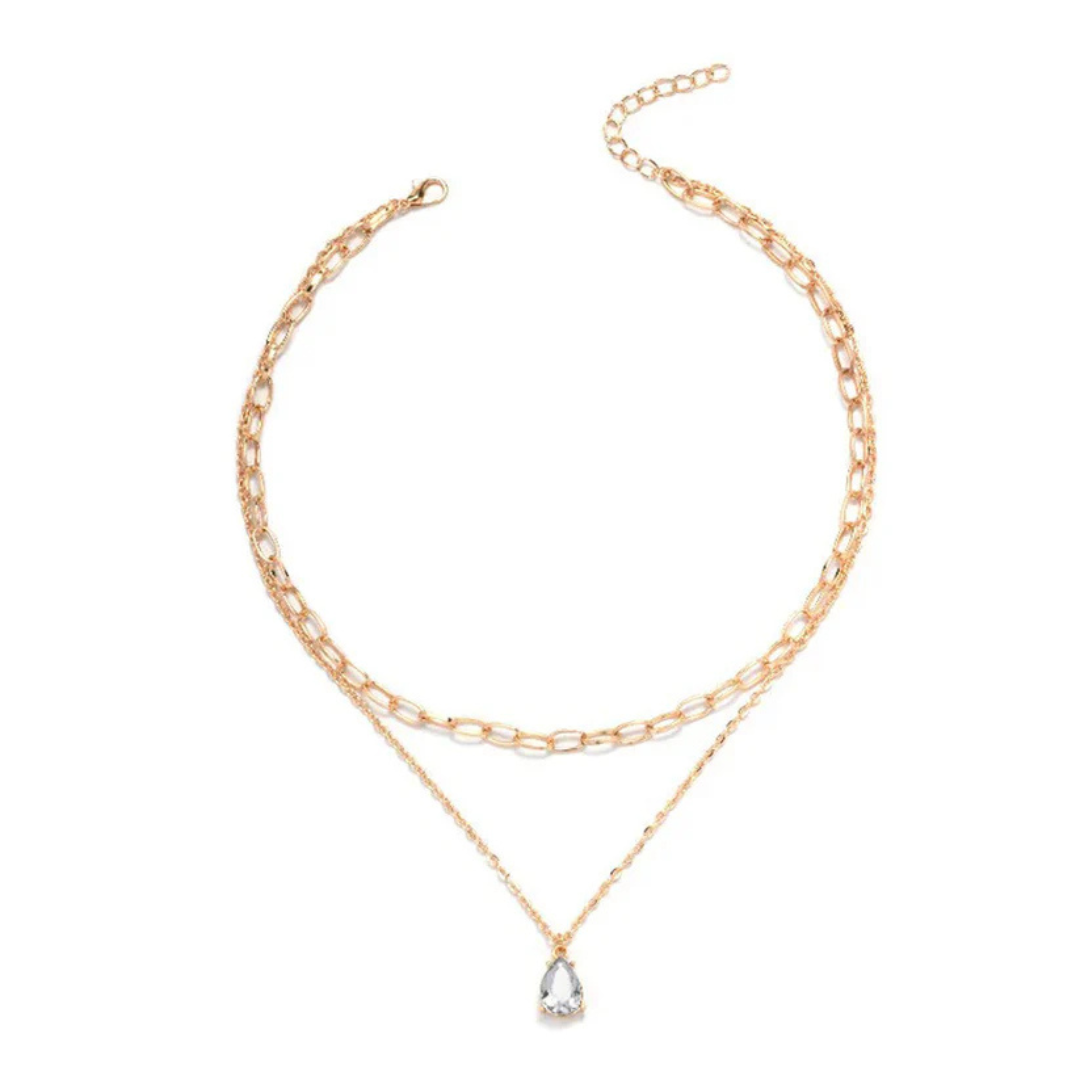 Avianna Pearl Accent Necklace – Gold Finish OSL27