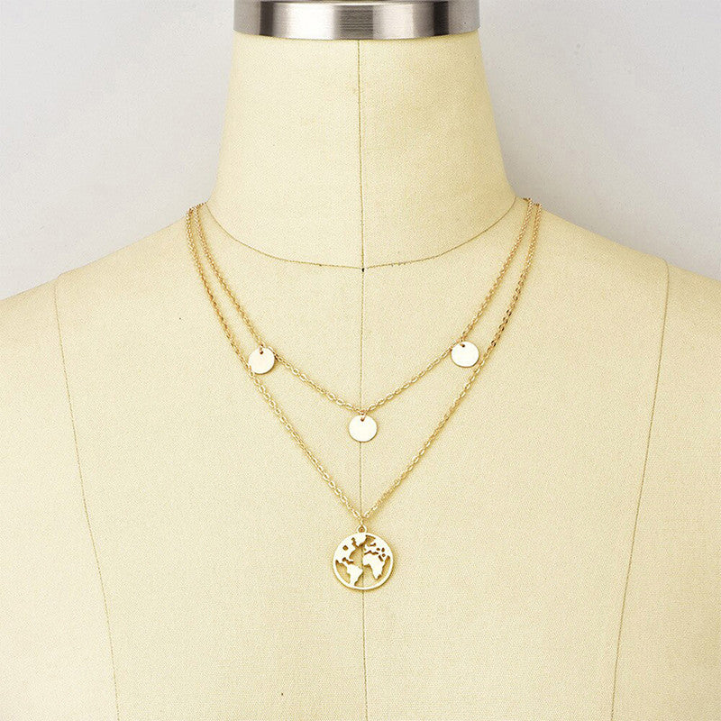 Exquisite Gold Plated Multi-Strand Necklace for Women (Anti-Tarnish) - OSL-146