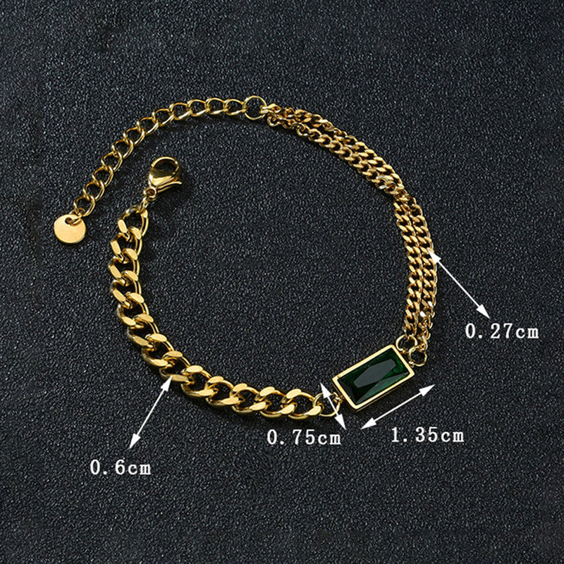 Gold Plated Heart-Themed Anti-Tarnish Bracelet - OSL-135