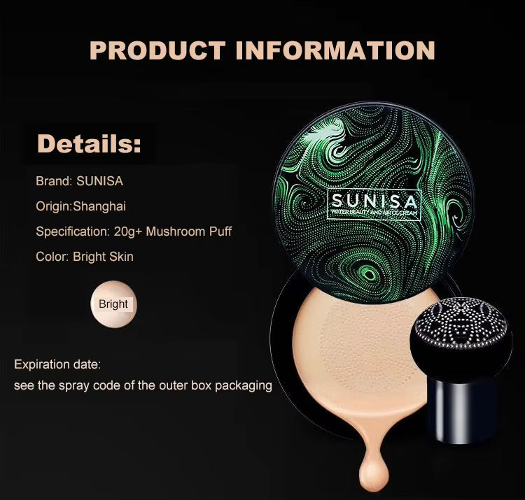 Buy 1 Get 1 Free Sunisa 3 in 1 Air Cushion Waterproof foundation CC Cream