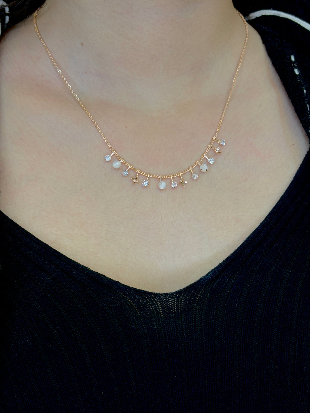 Eternal Knot Rose Gold Tanmaniya Necklace-OSL04