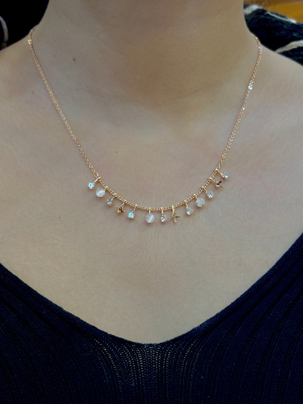 Eternal Knot Rose Gold Tanmaniya Necklace-OSL04