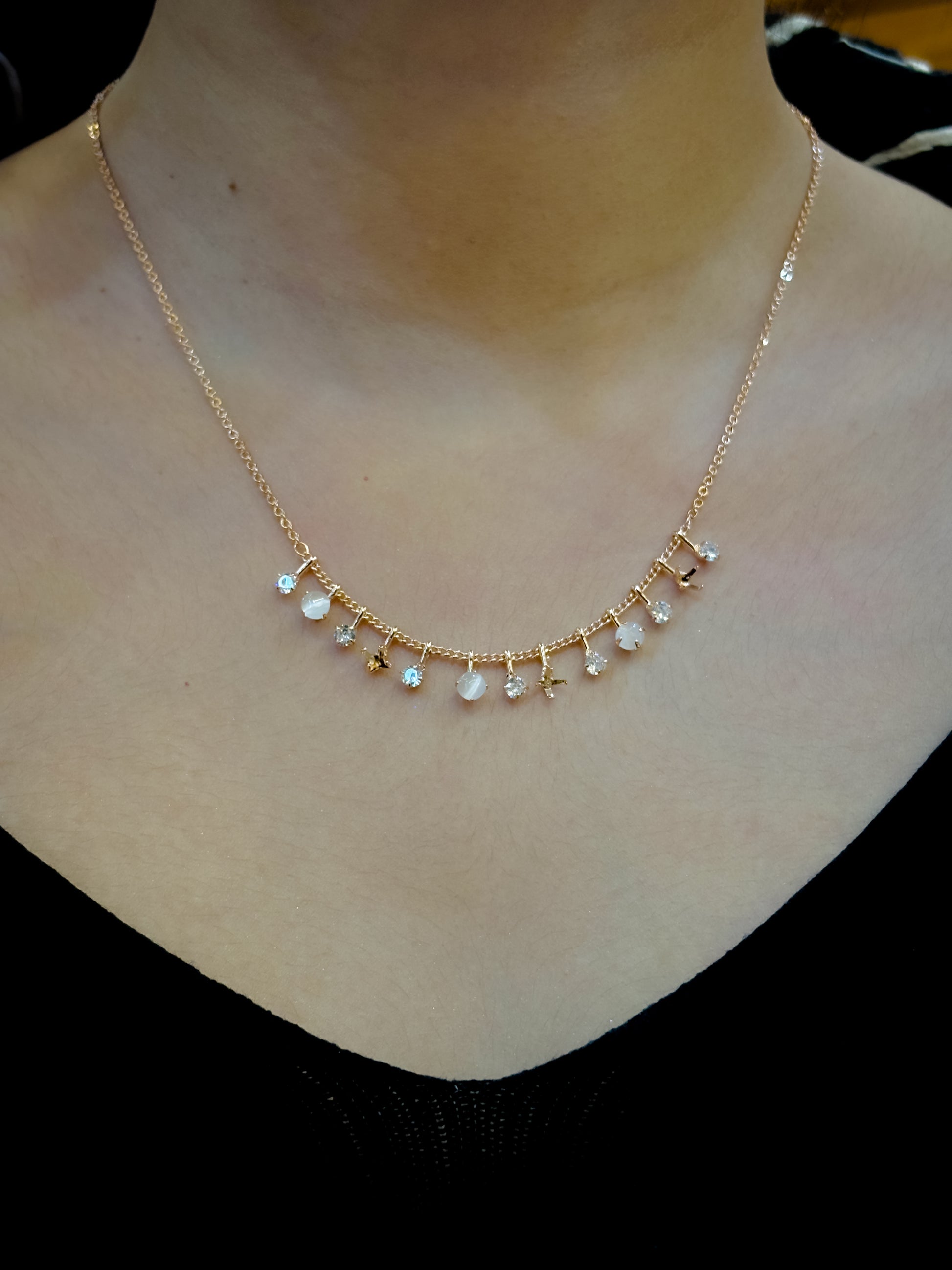 Eternal Knot Rose Gold Tanmaniya Necklace-OSL04