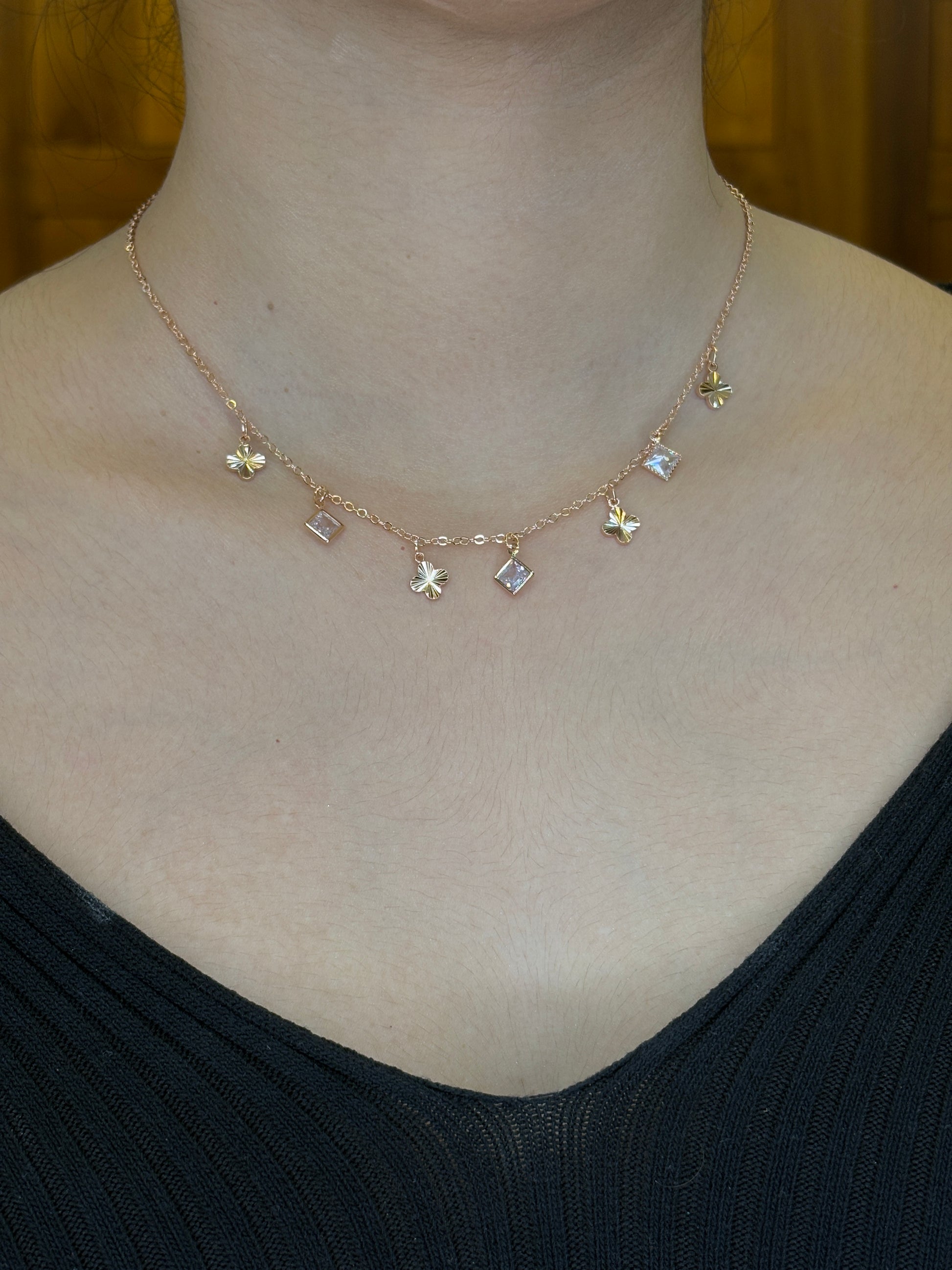 Radiant Vow Rose Gold Tanmaniya Necklace OSL05