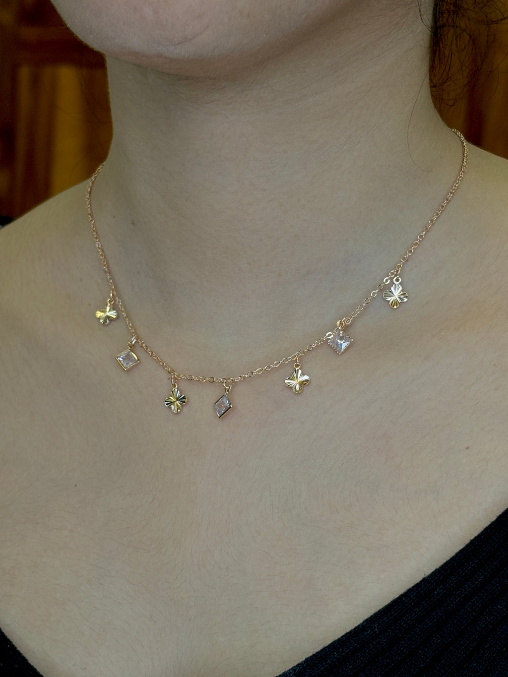 Radiant Vow Rose Gold Tanmaniya Necklace OSL05