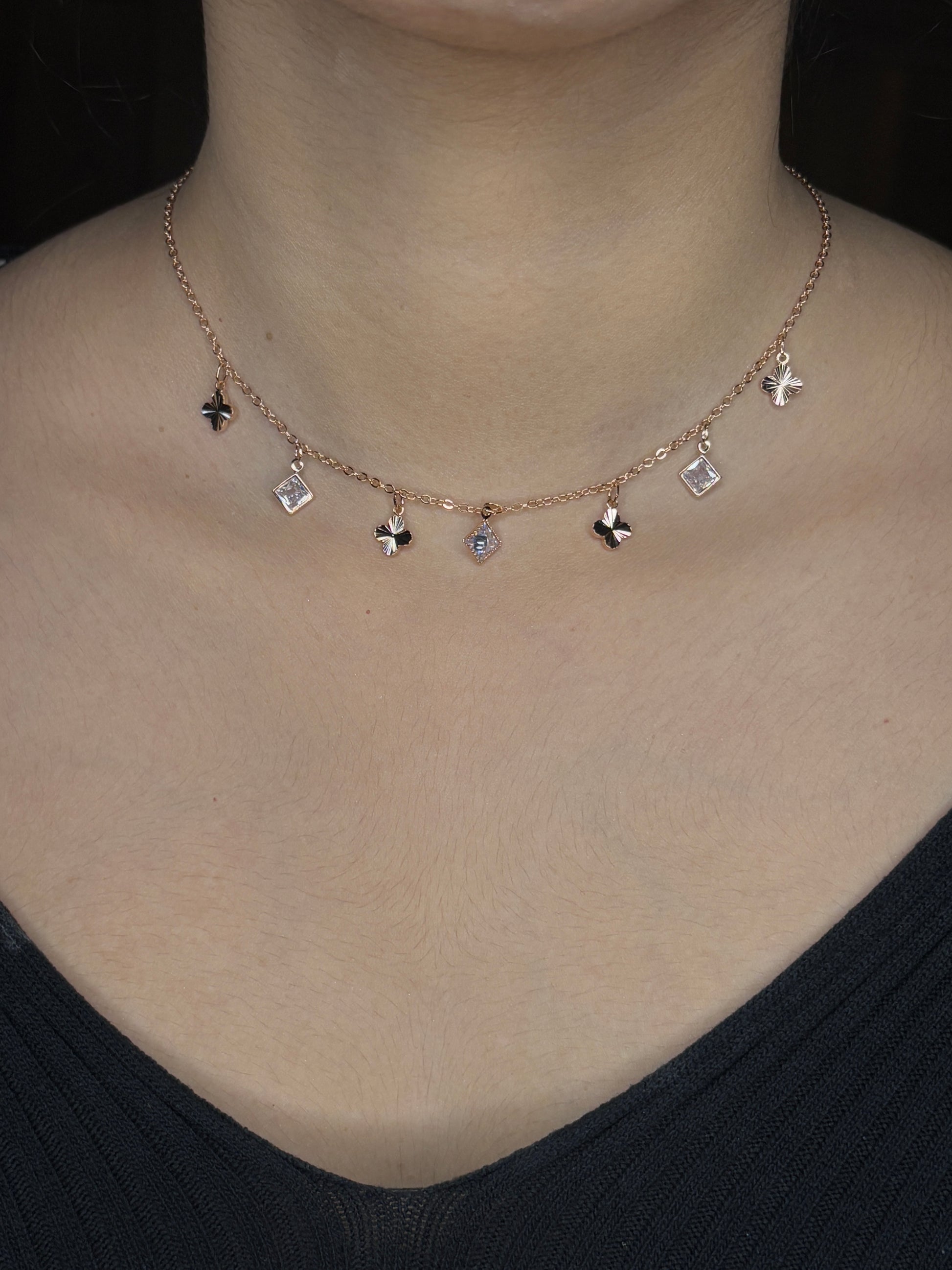 Radiant Vow Rose Gold Tanmaniya Necklace OSL05