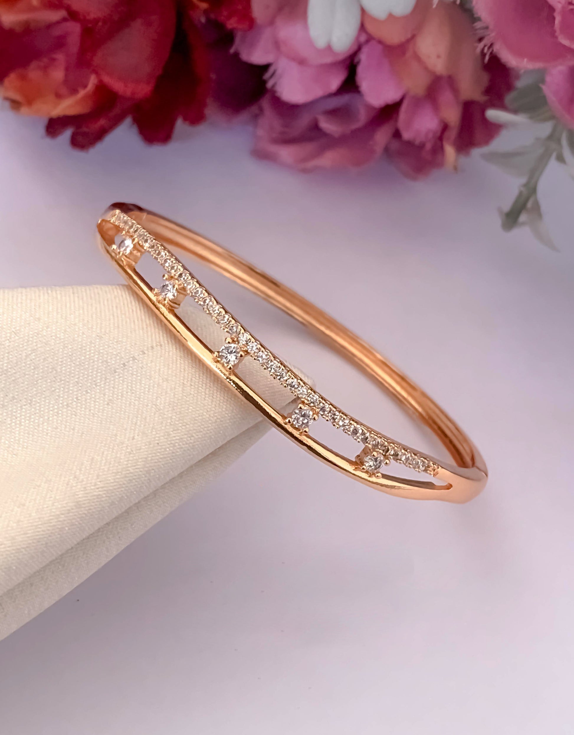 Rose Radiant Diamond Kada in Rose Gold OSL14