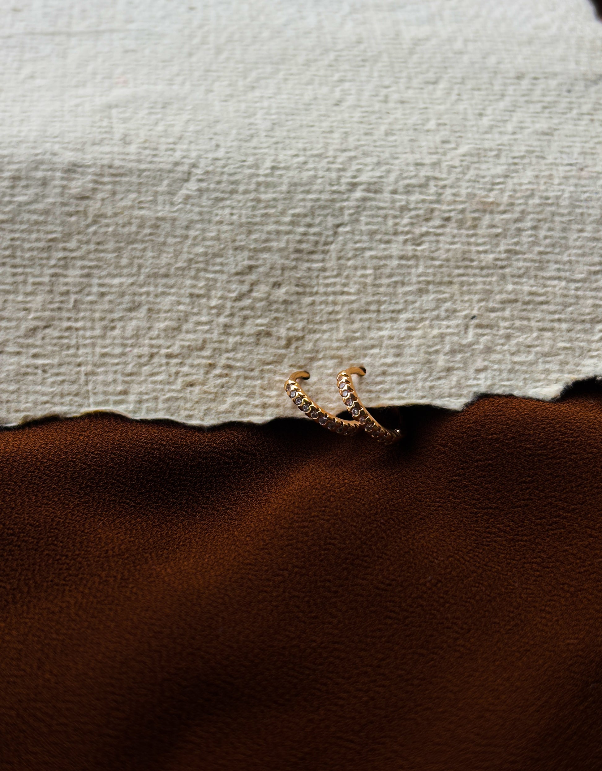 Blush Orbit A.D Diamond Rose Gold Bali Earrings OSL15