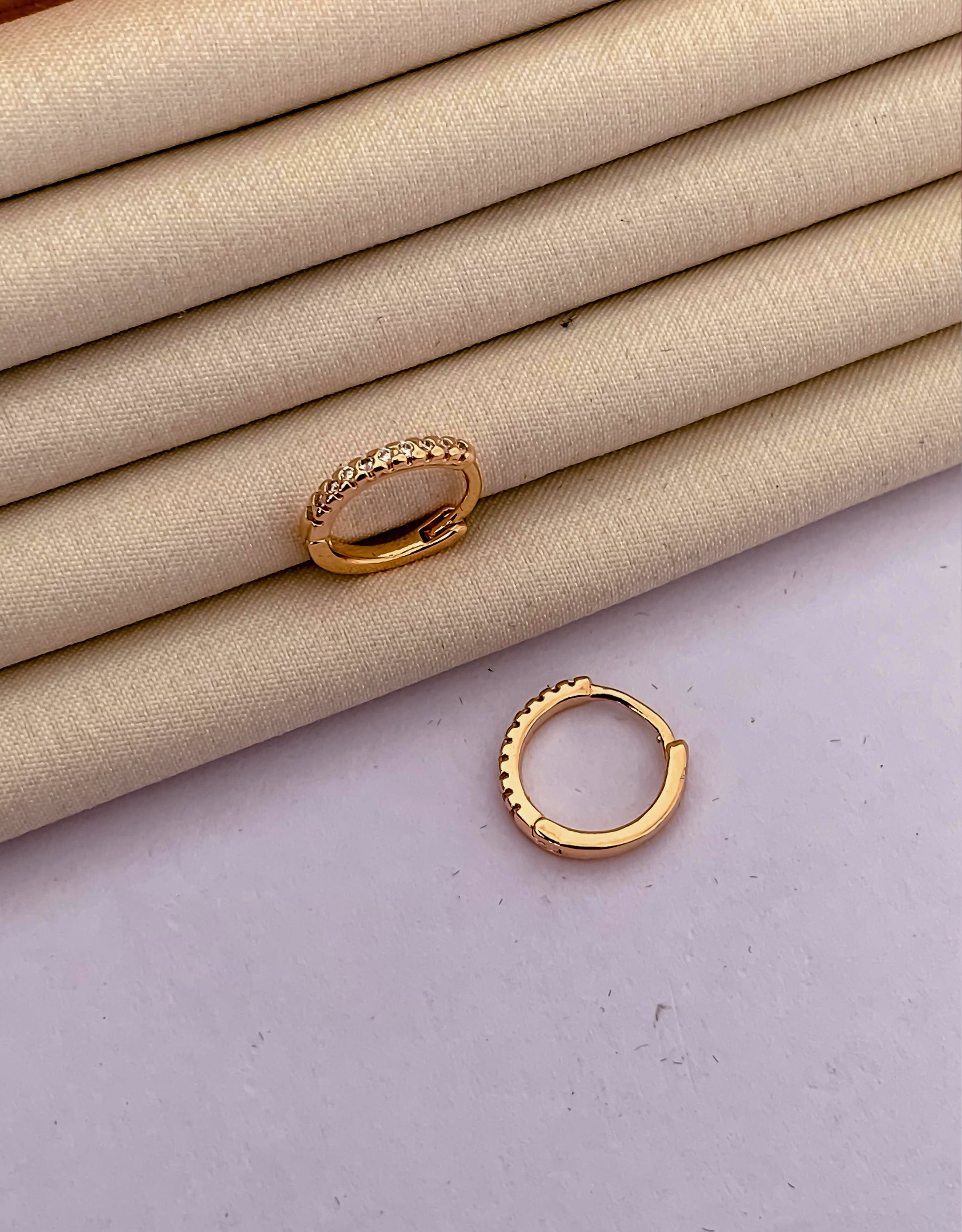 Blush Orbit A.D Diamond Rose Gold Bali Earrings OSL15