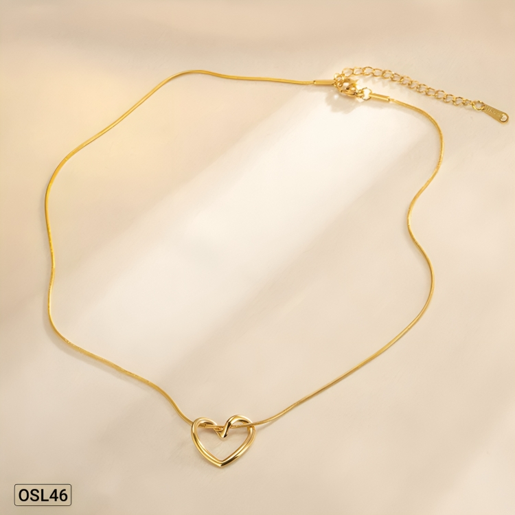 HeartGlow - Gold Plated Heart Pendant for Women (Anti-Tarnish | Waterproof | Minimal Chic) OSL46