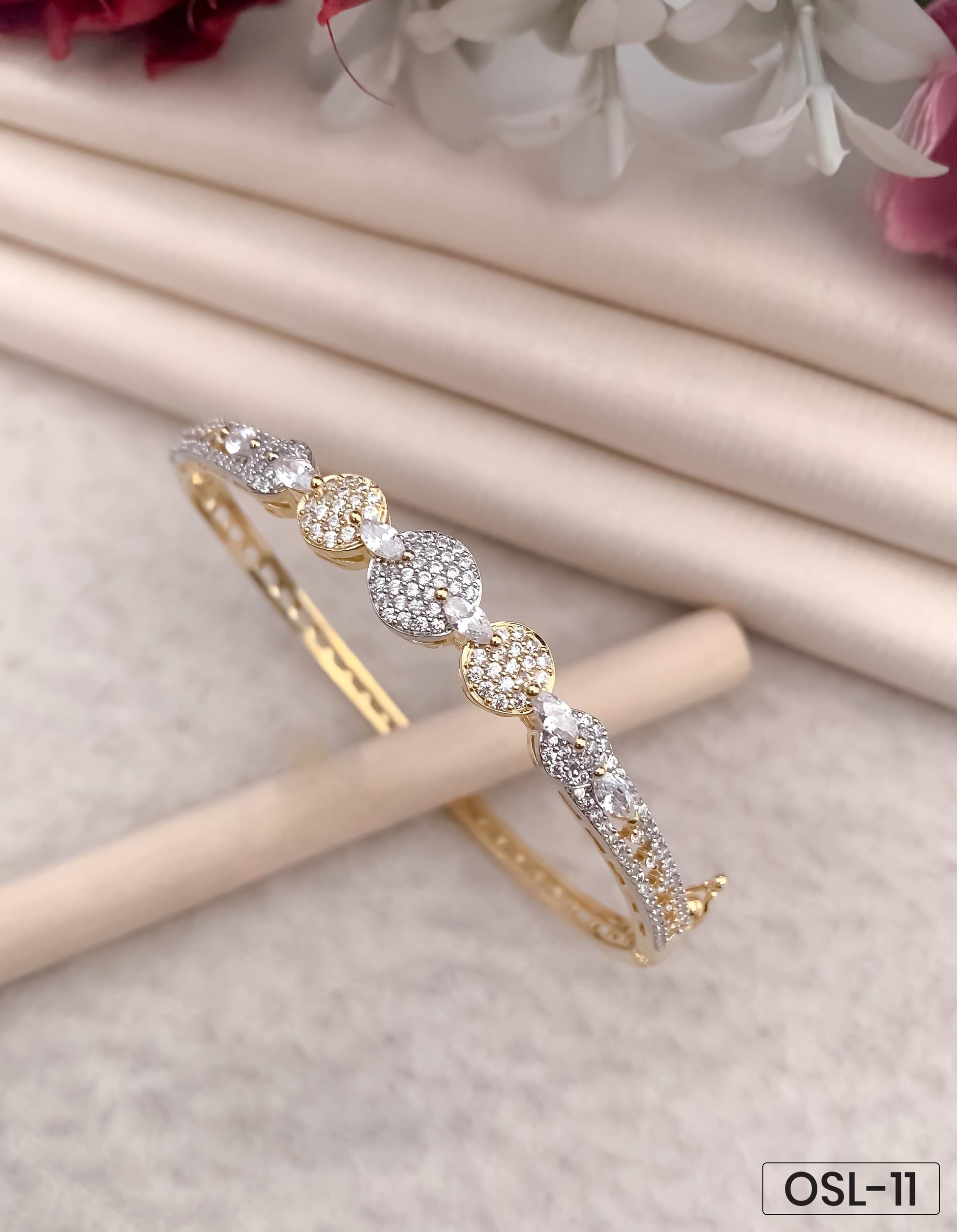 Ice Aura A.D Diamond Rhodium Kada OSL11