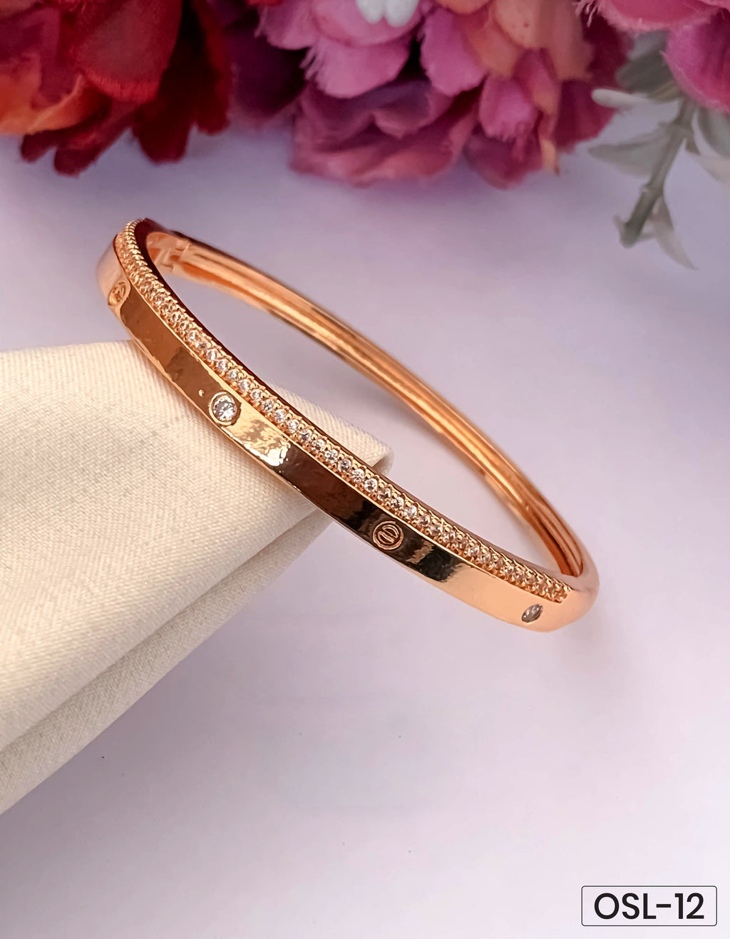 Blush Halo A.D Diamond Rose Gold Kada OSL12