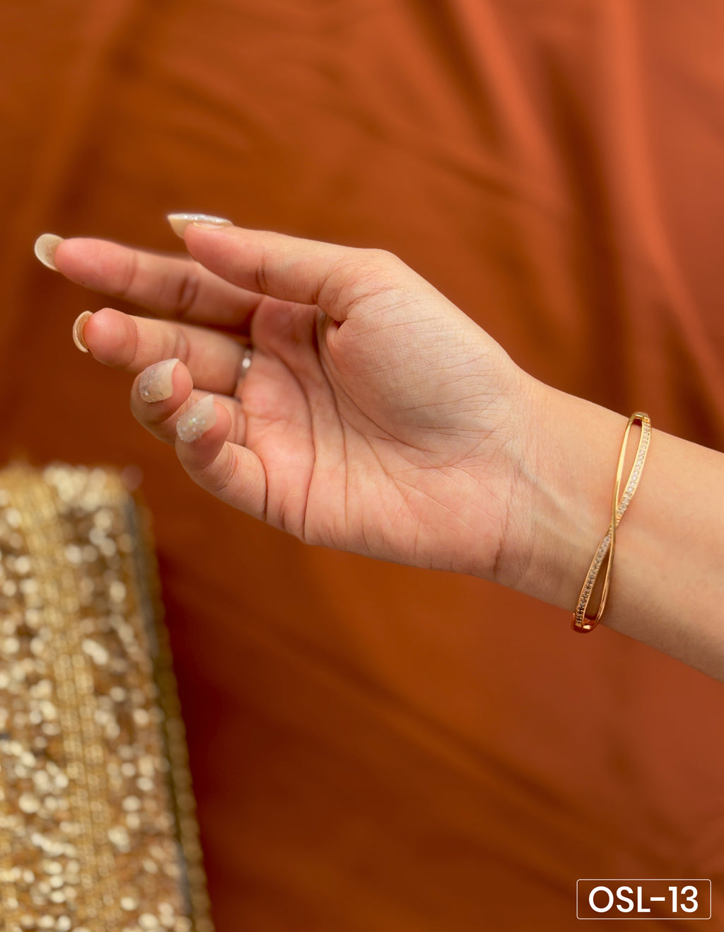 Aurora Blush Rose Gold A.D Diamond Kada OSL13