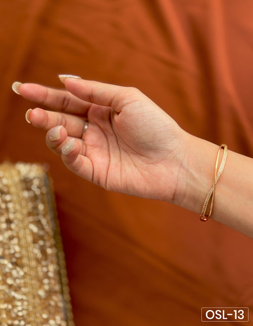 Aurora Blush Rose Gold A.D Diamond Kada OSL13