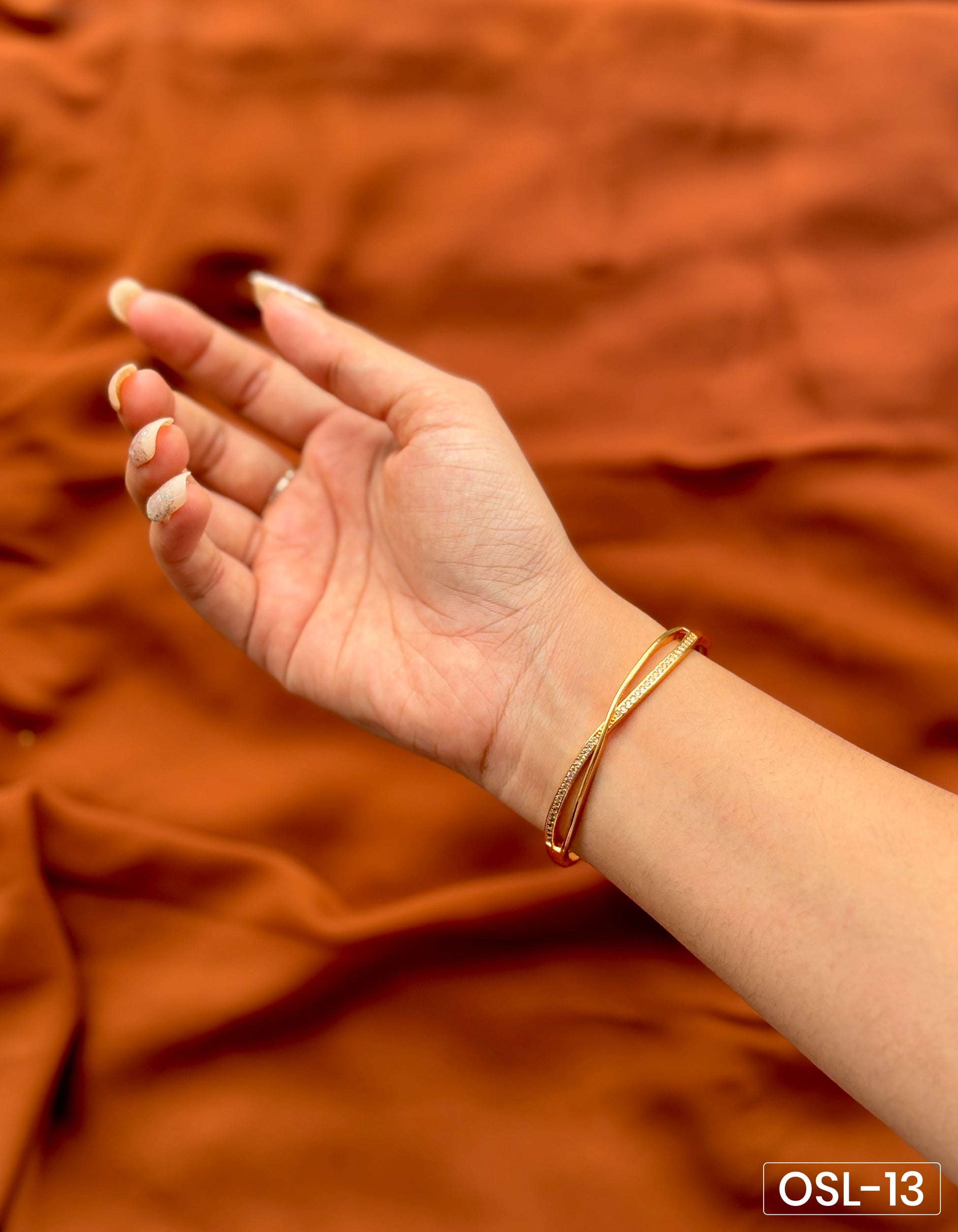 Aurora Blush Rose Gold A.D Diamond Kada OSL13