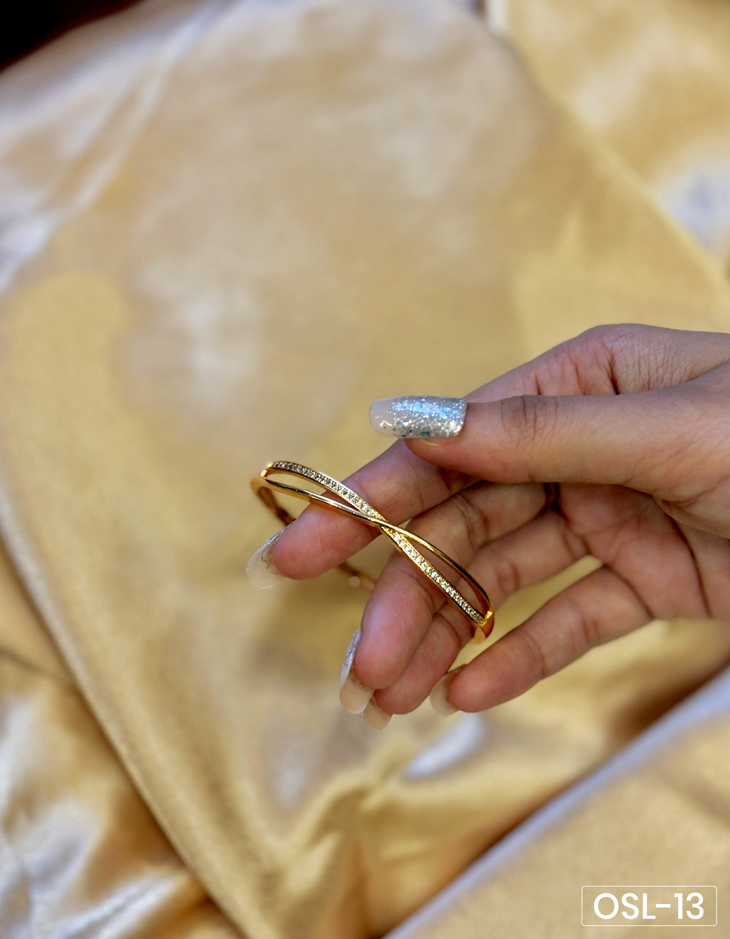 Aurora Blush Rose Gold A.D Diamond Kada OSL13