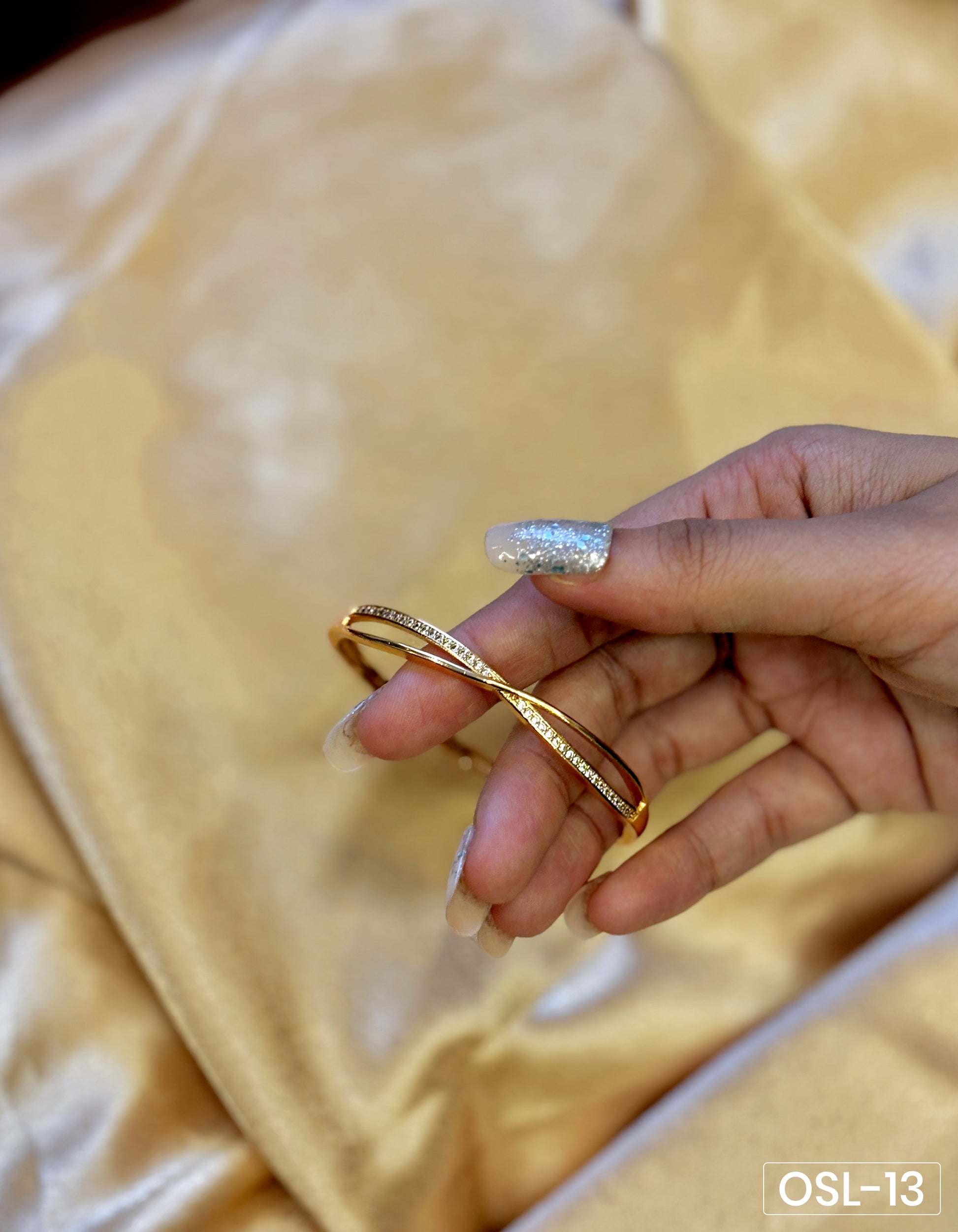 Aurora Blush Rose Gold A.D Diamond Kada OSL13