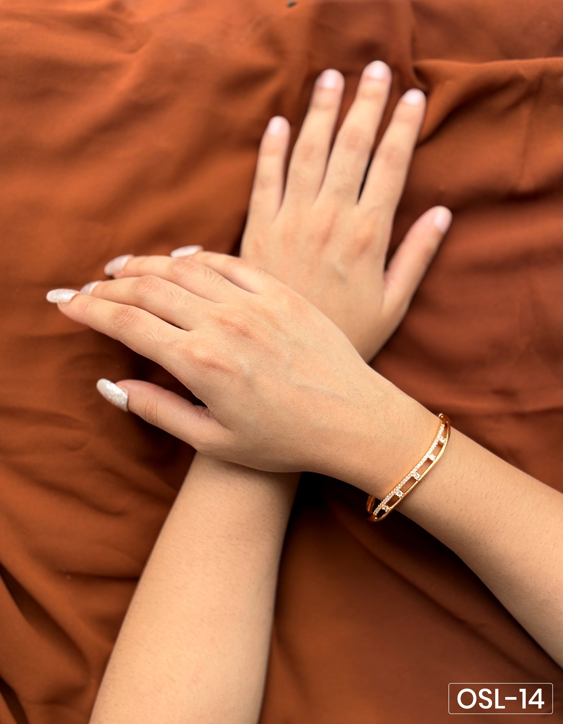 Rose Radiant Diamond Kada in Rose Gold OSL14