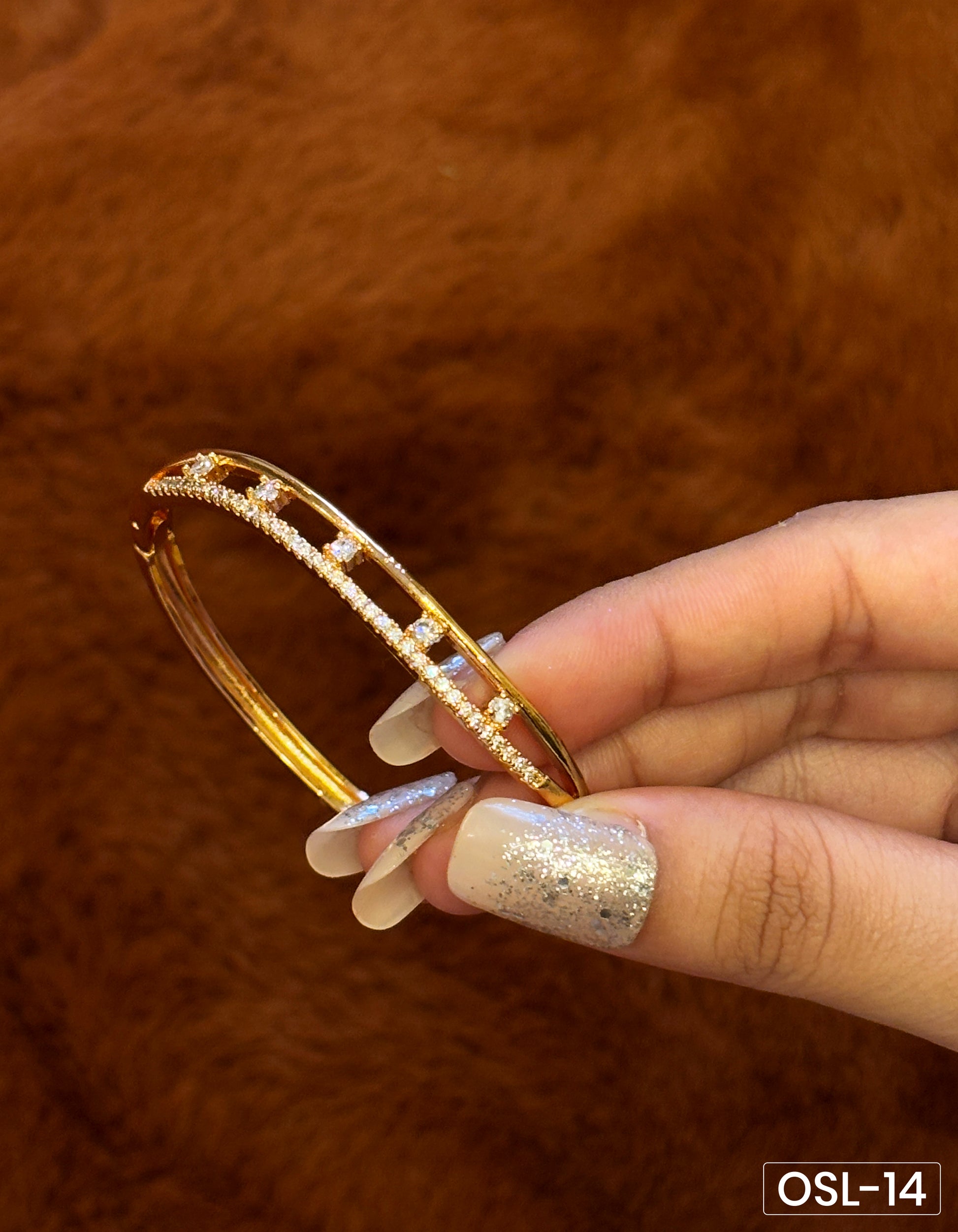 Rose Radiant Diamond Kada in Rose Gold OSL14