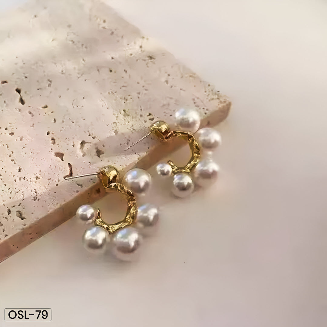 Classic Gold Plated Hoop Earrings for Women-OSL79