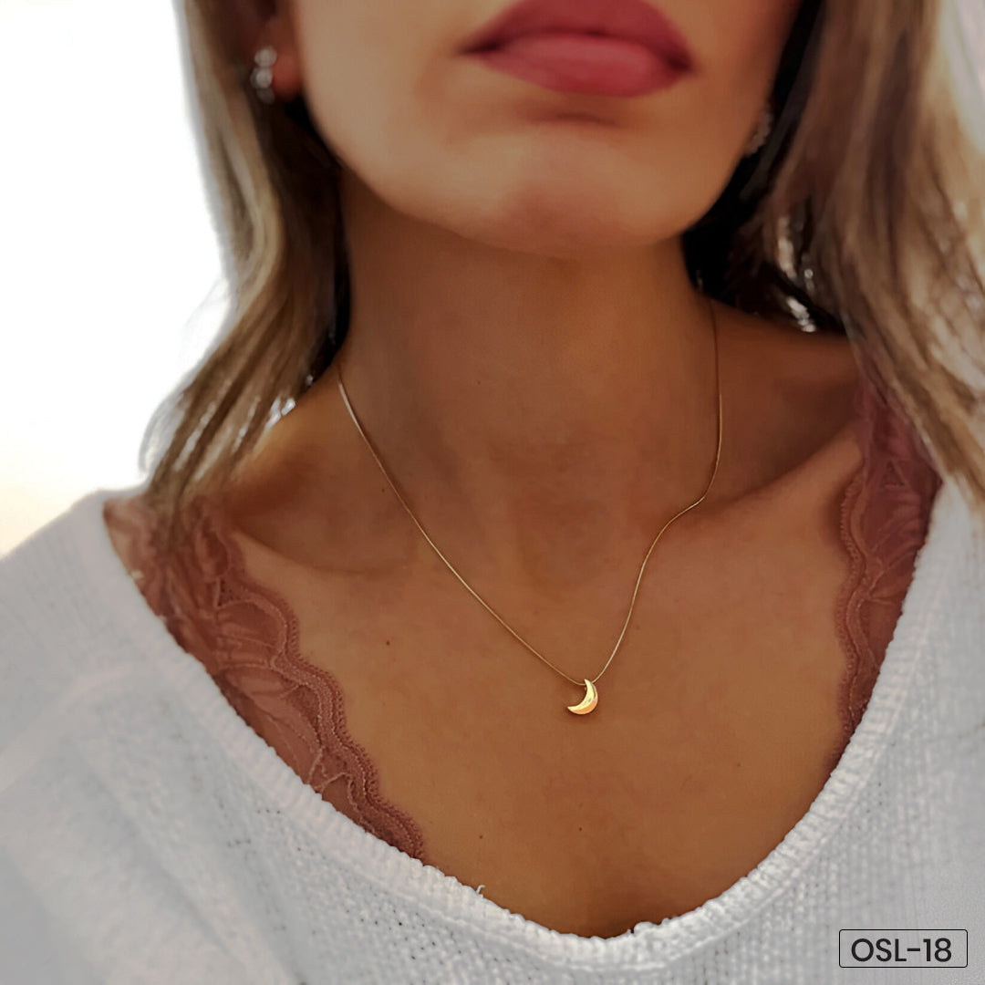 Half Moon Gold Pendant-OSL18 –