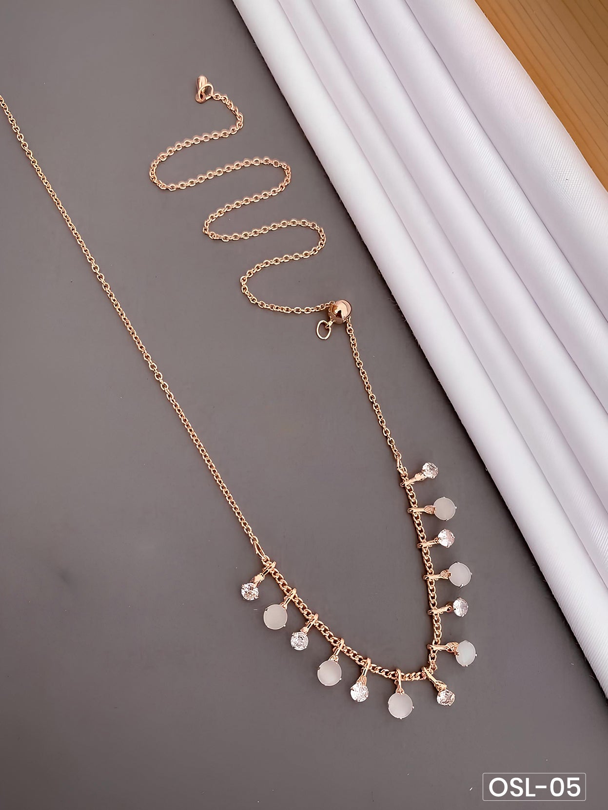 Radiant Vow Rose Gold Tanmaniya Necklace OSL05