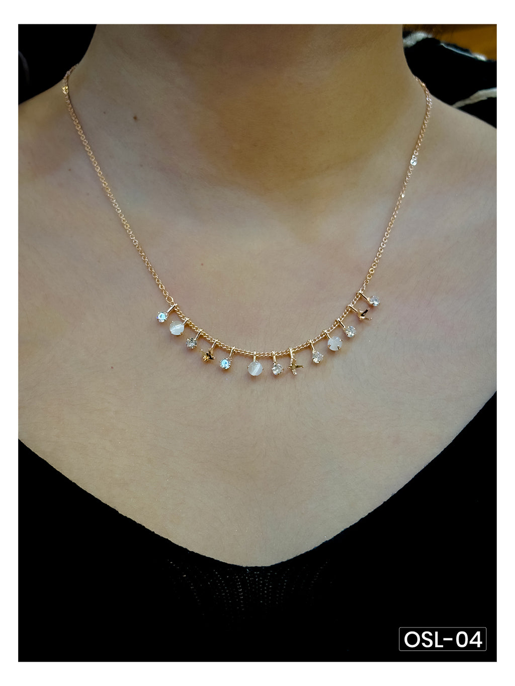 Eternal Knot Rose Gold Tanmaniya Necklace-OSL04