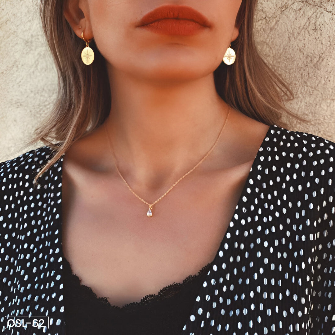 OSL62-WHITE DIAMON PENDENT)