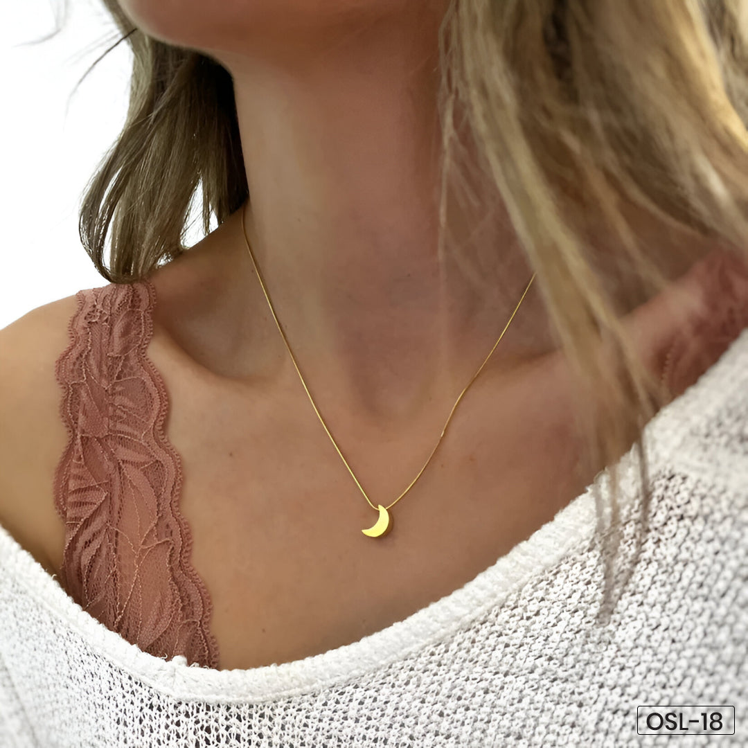 Half Moon Gold Pendant-OSL18 –