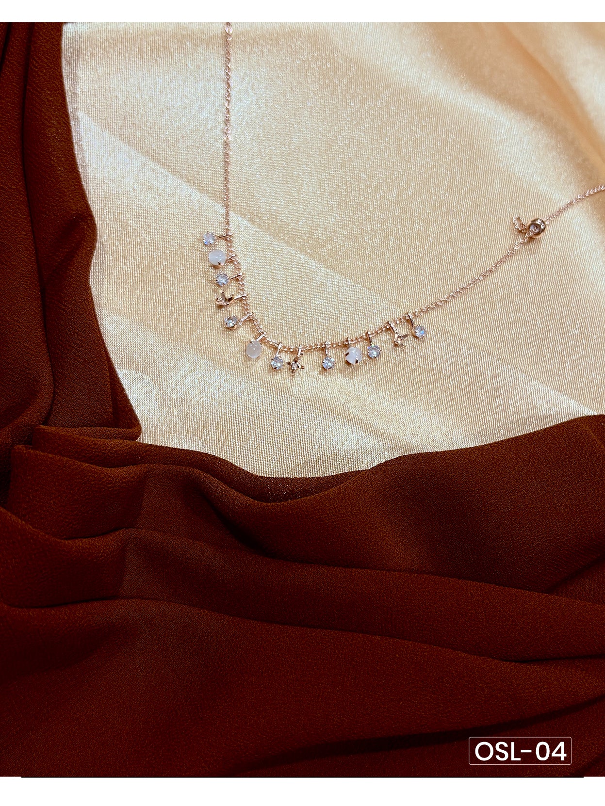 Eternal Knot Rose Gold Tanmaniya Necklace-OSL04