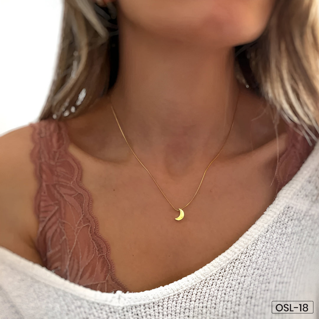 Half Moon Gold Pendant-OSL18 –