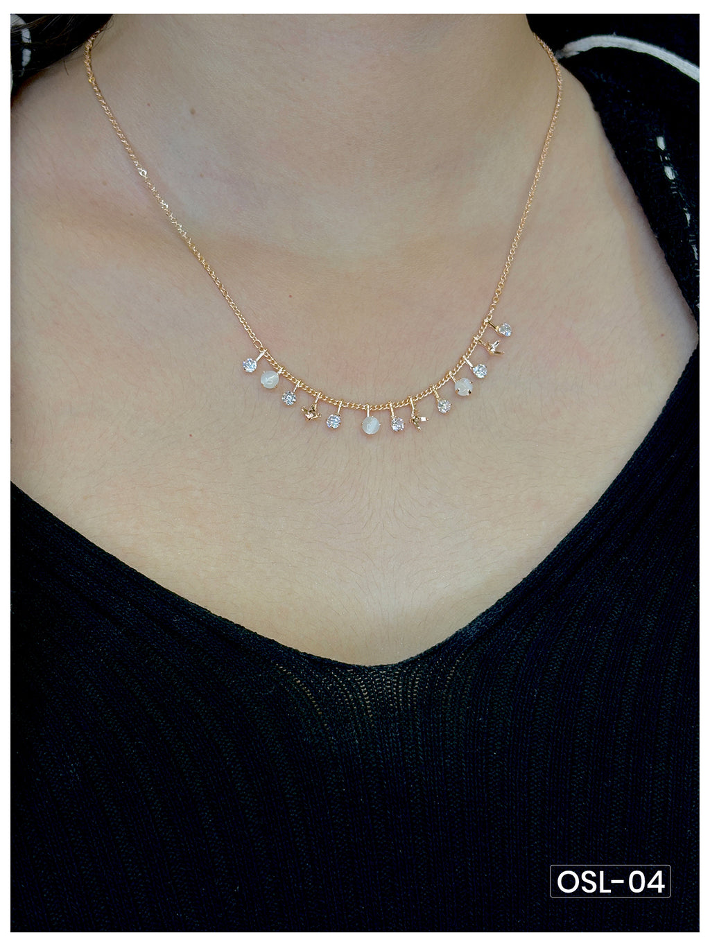 Eternal Knot Rose Gold Tanmaniya Necklace-OSL04