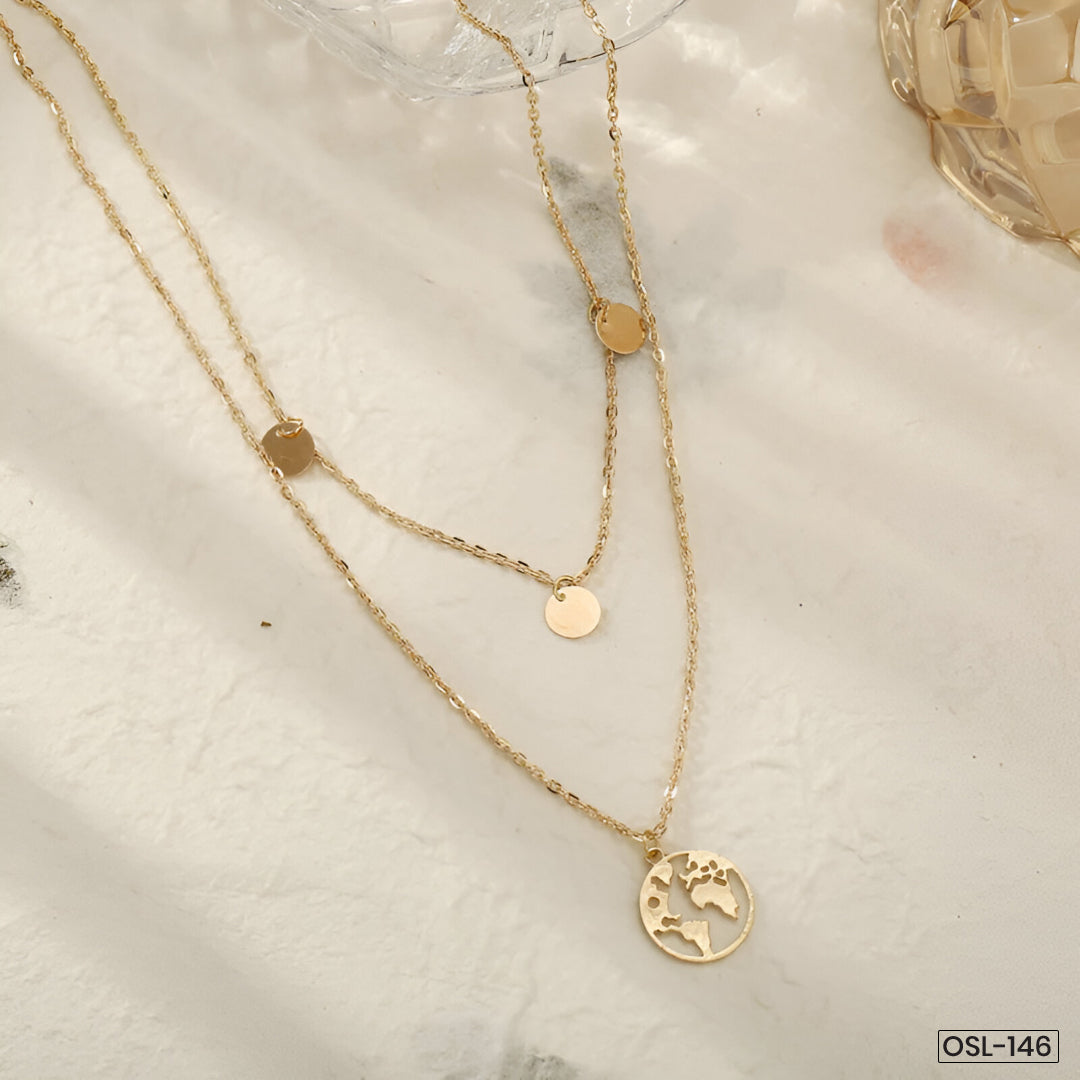 Exquisite Gold Plated Multi-Strand Necklace for Women (Anti-Tarnish) - OSL-146